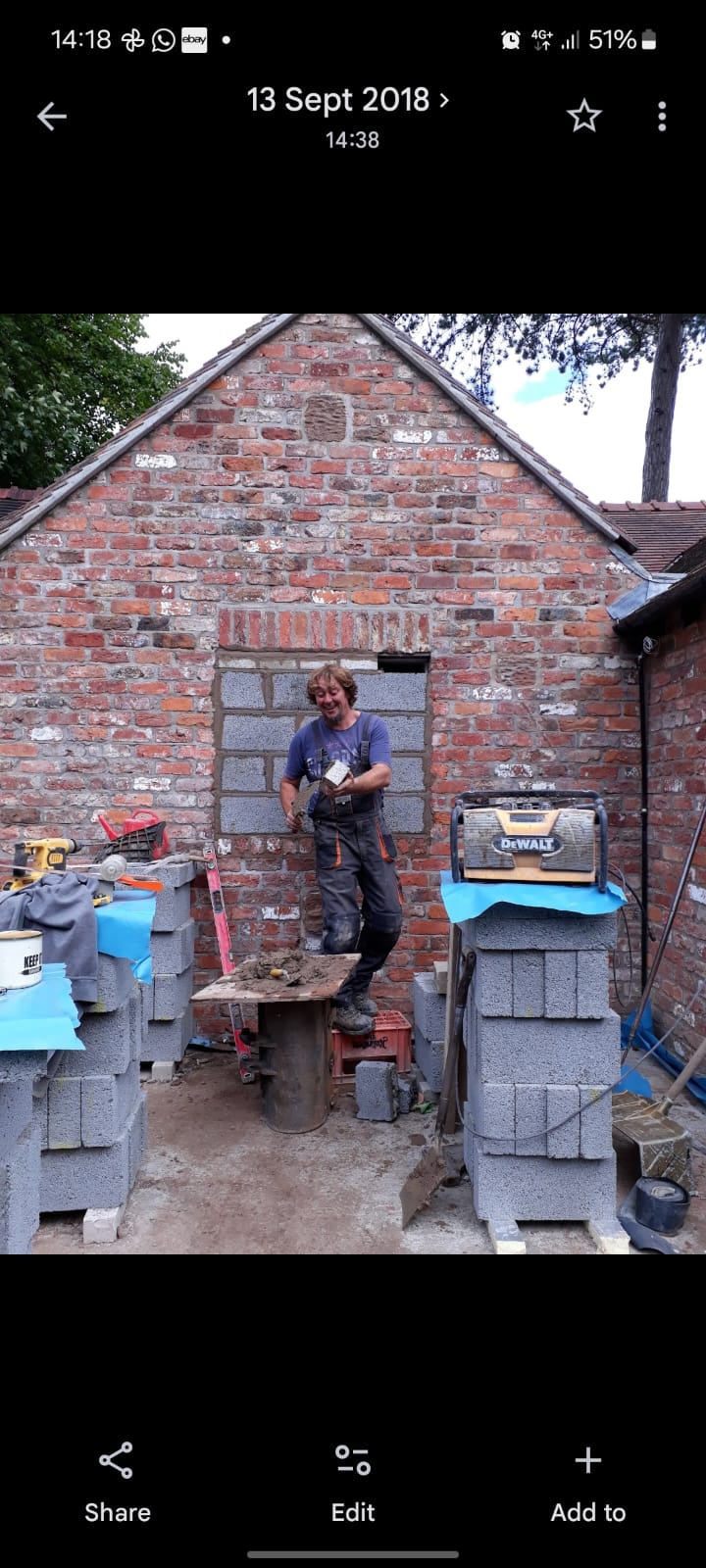 Jimmy working on site