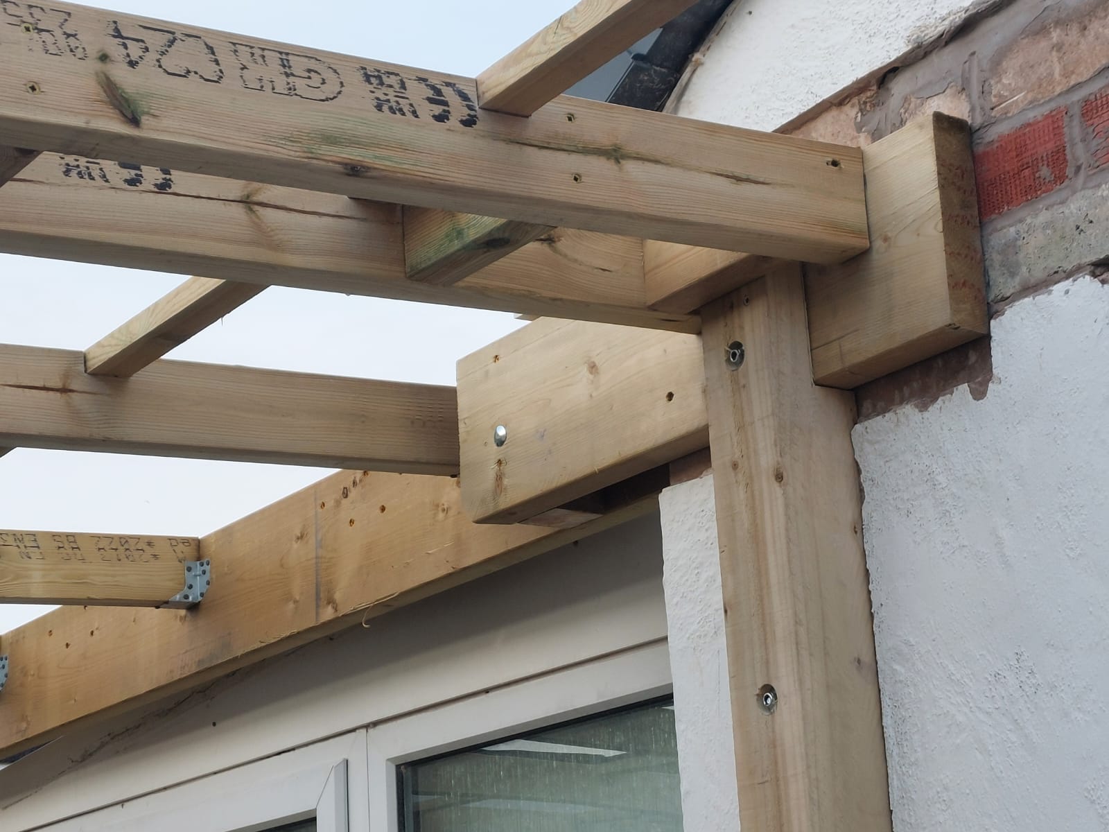 Timber pergola construction North Wales
